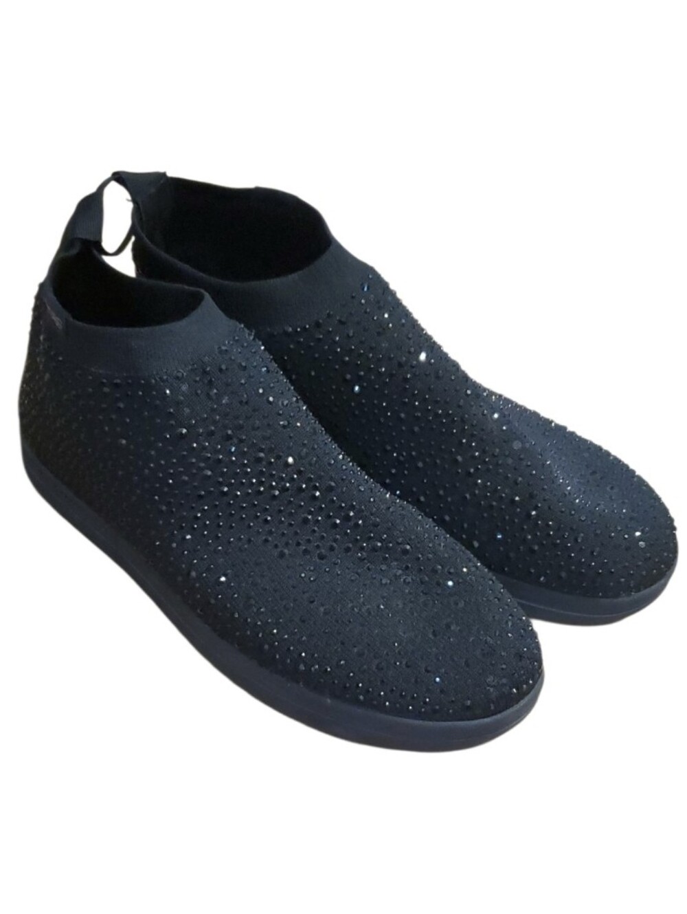 Bobs Sketchers Black Rhinestone Memory Foam Slip On Shoes Size 9 - Picture 1 of 10